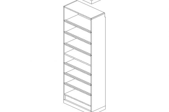 Espresso 30" Shelf Cabinet (5 adj shelves)